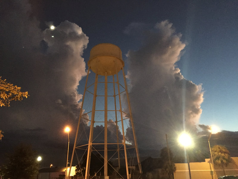 Winter Haven water tower at night